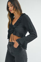 Ruffle Sleeves Crop Top