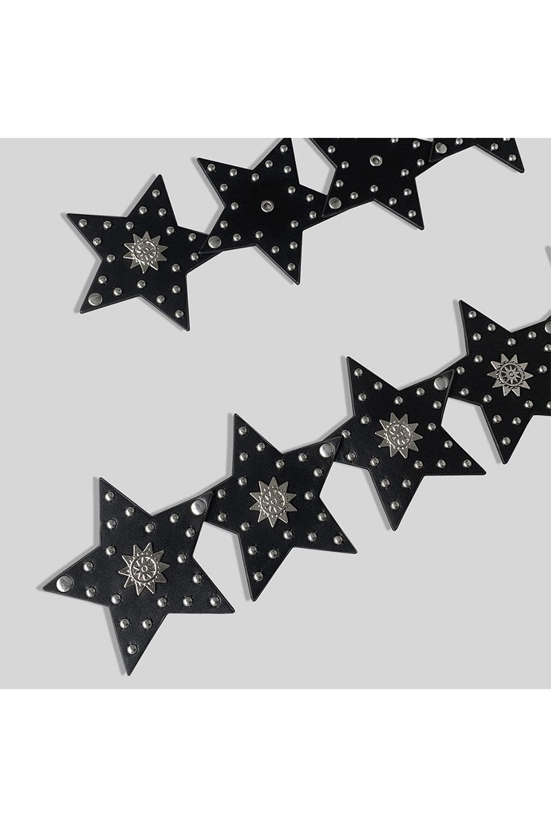 PU Leather Star Corset Belt