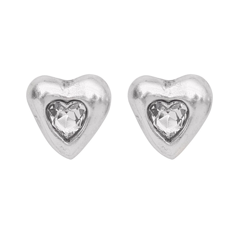 Industrial Tiny Hearts Earrings