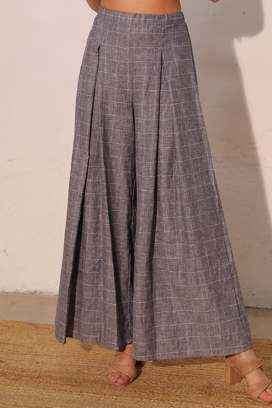 Grey Plaid Trousers