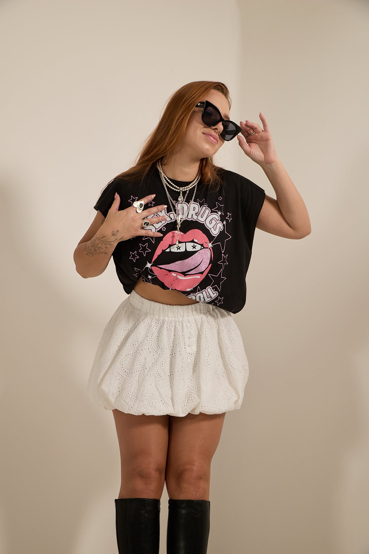 Bubble Hem Mini Skirt