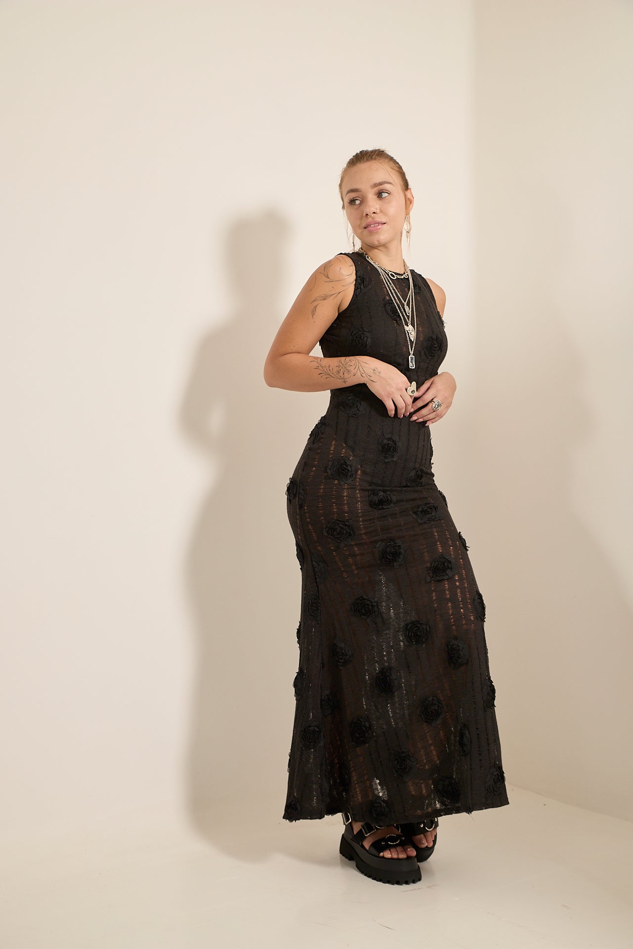 Darkness Floral Maxi Dress