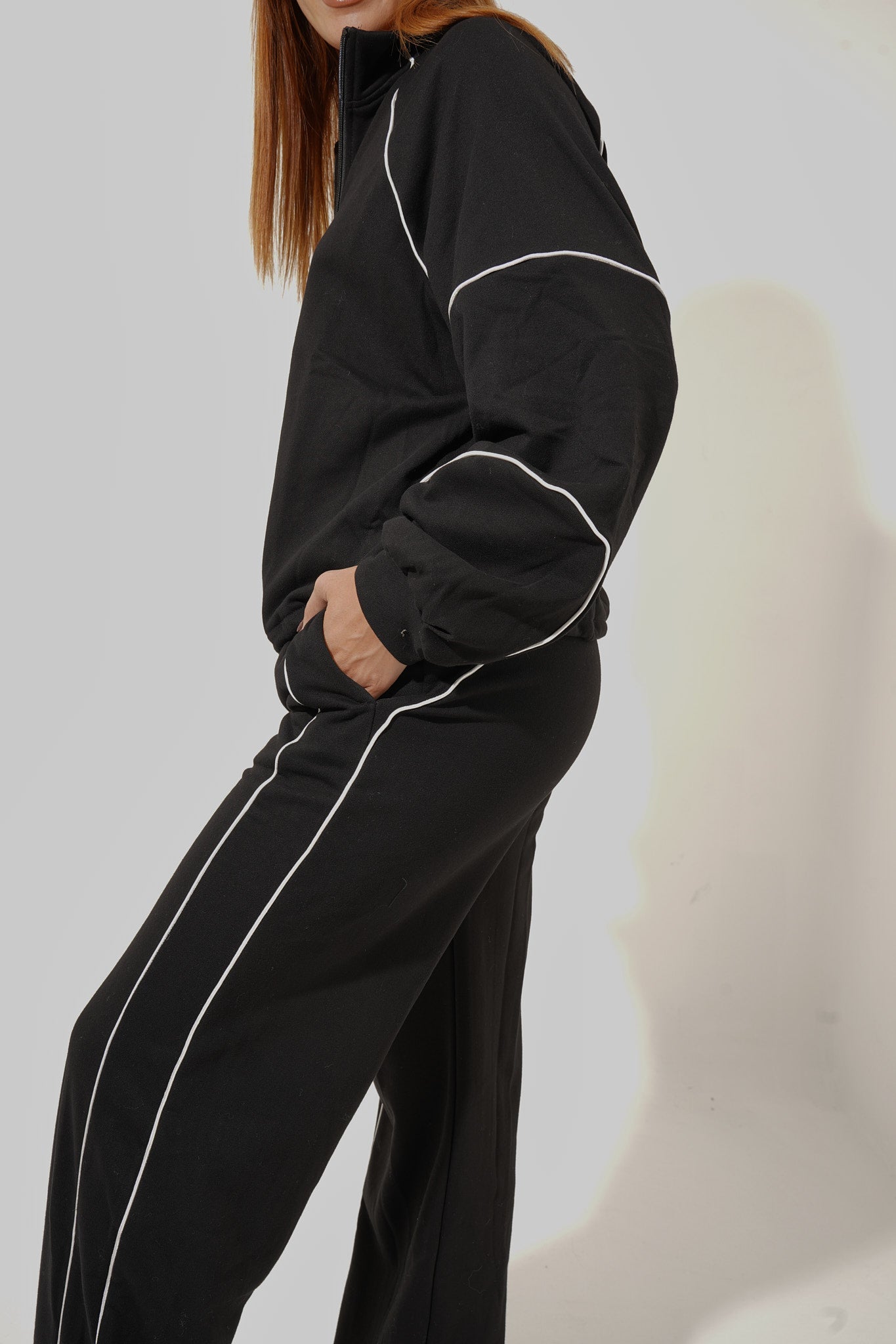 French Terry Wide-Leg Pants