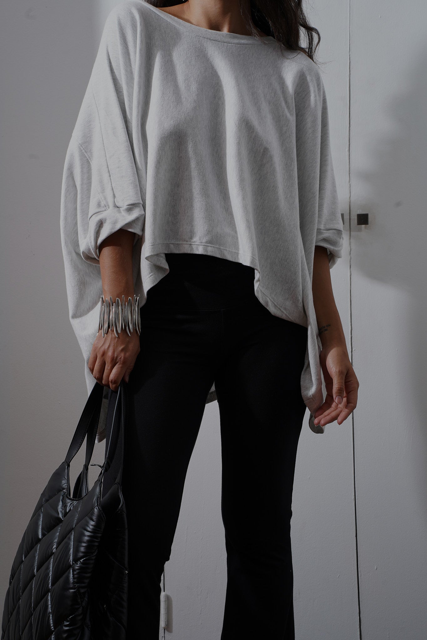 Twist Cuff Oversized Top