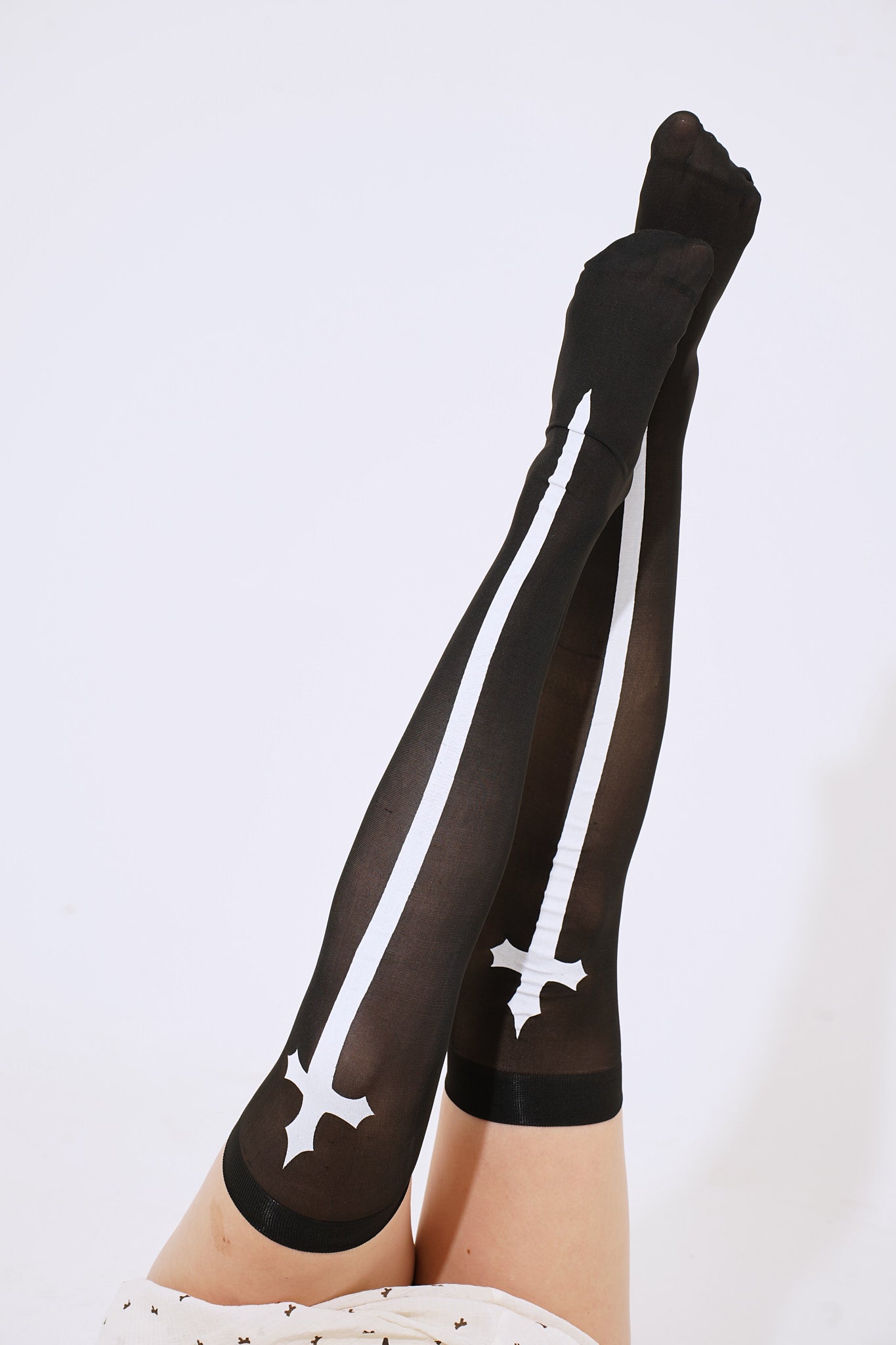 Gothic Cross High Stockings