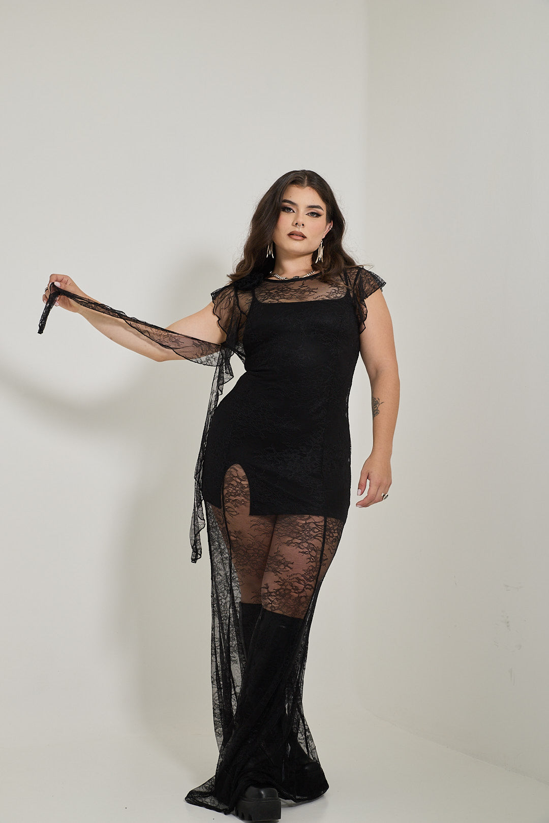 Dark Flower Maxi Dress