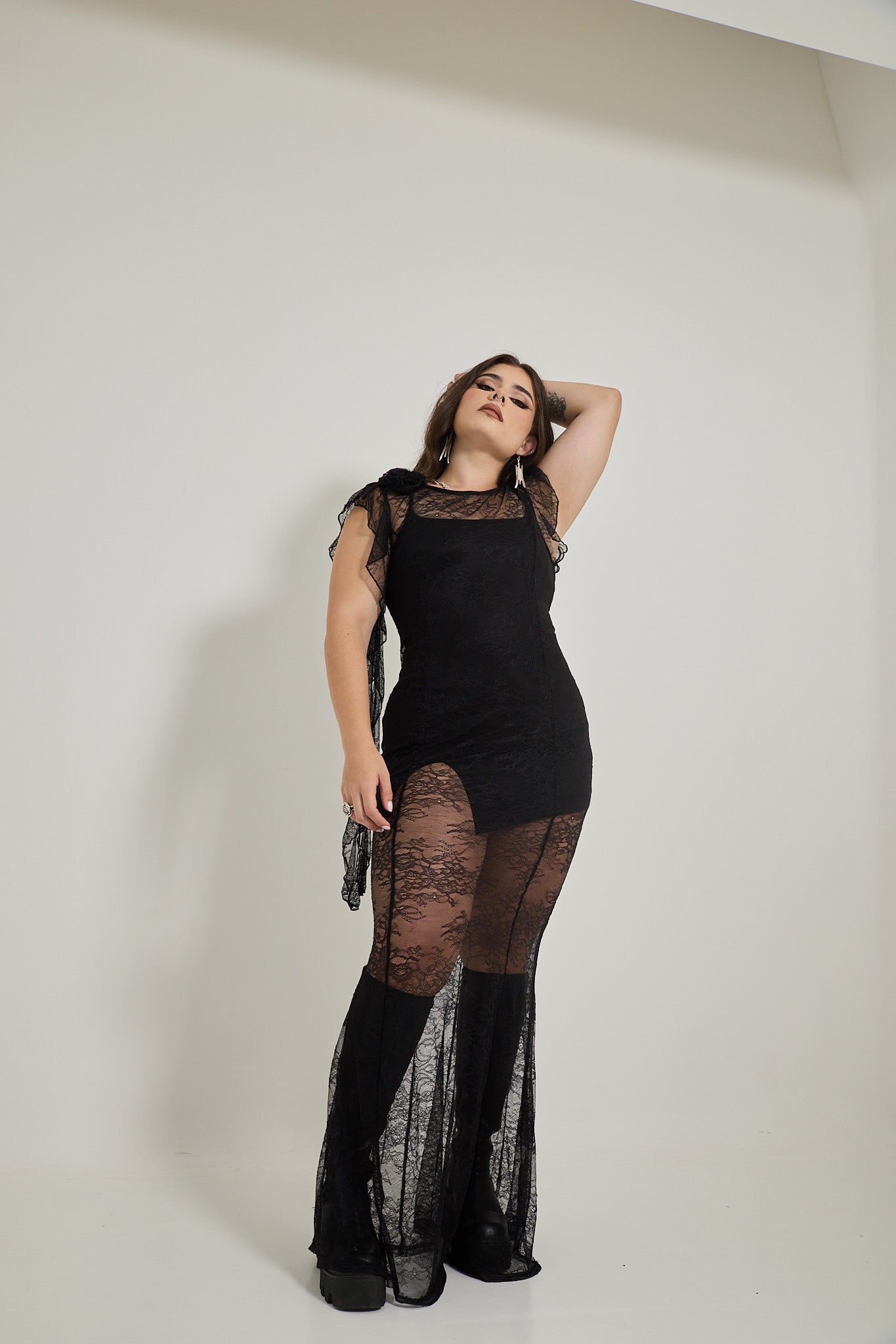 Dark Flower Maxi Dress