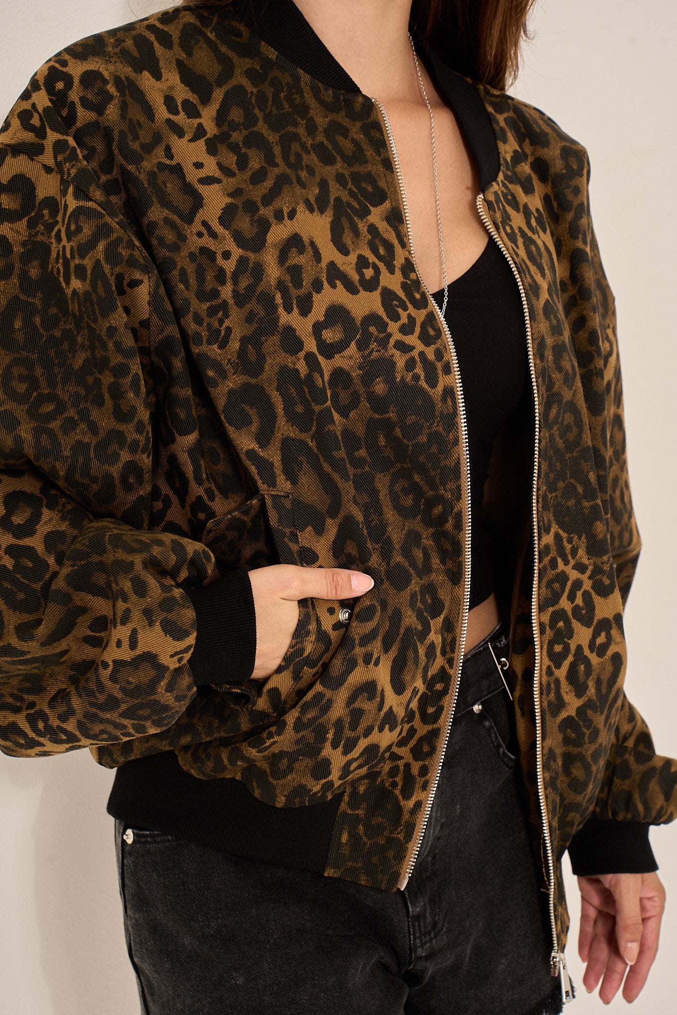 Leopard Bomber Jacket