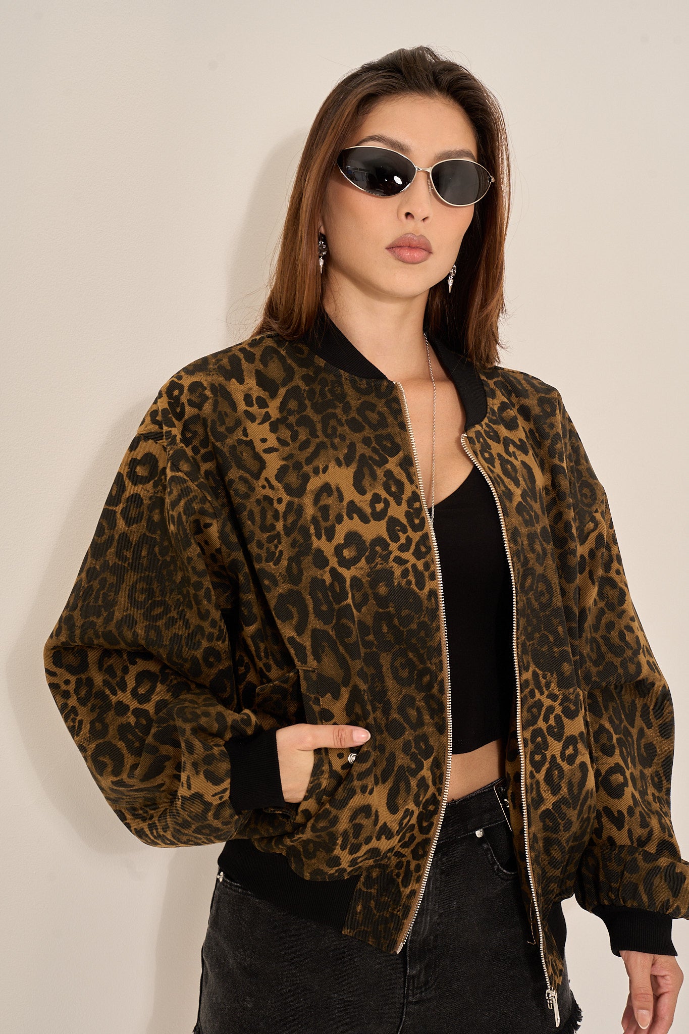 Leopard Bomber Jacket