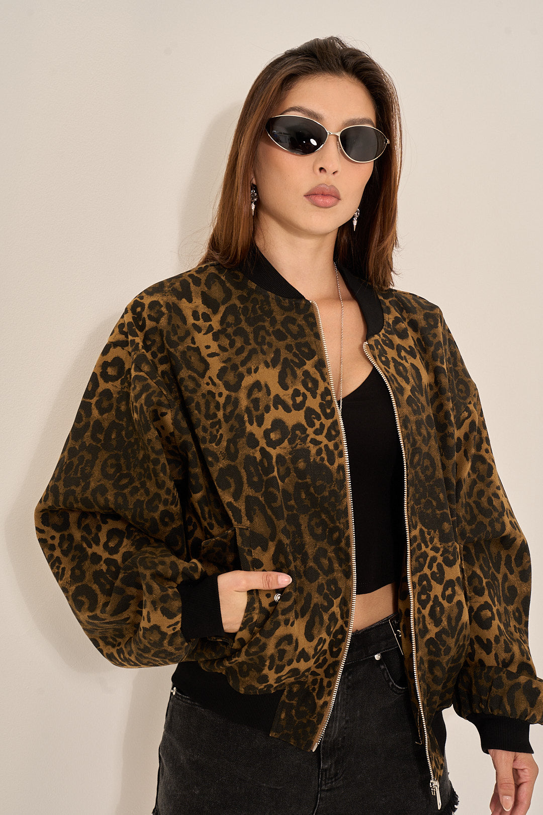 Leopard Bomber Jacket