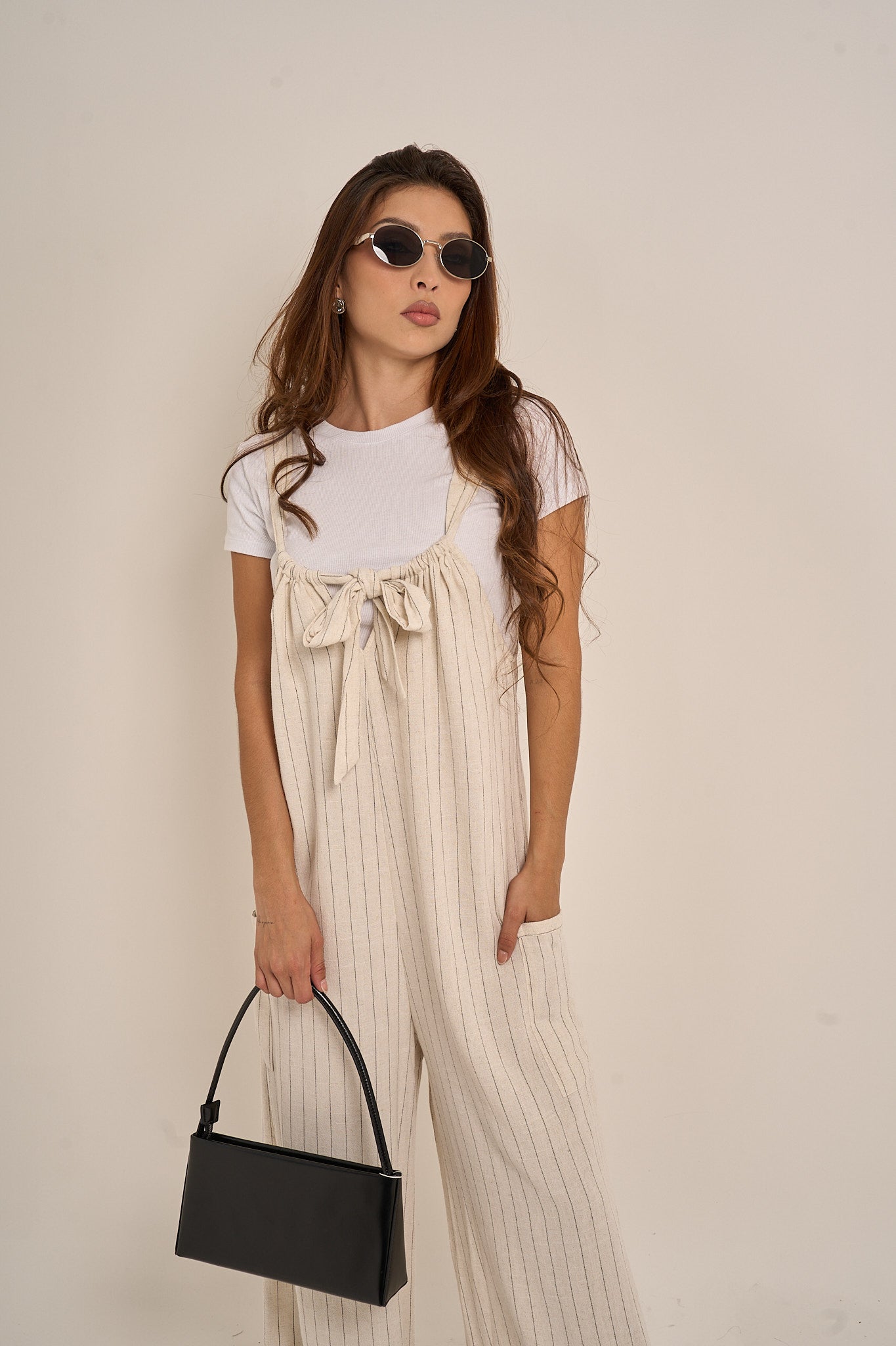 Striped Linen Jumpsuit
