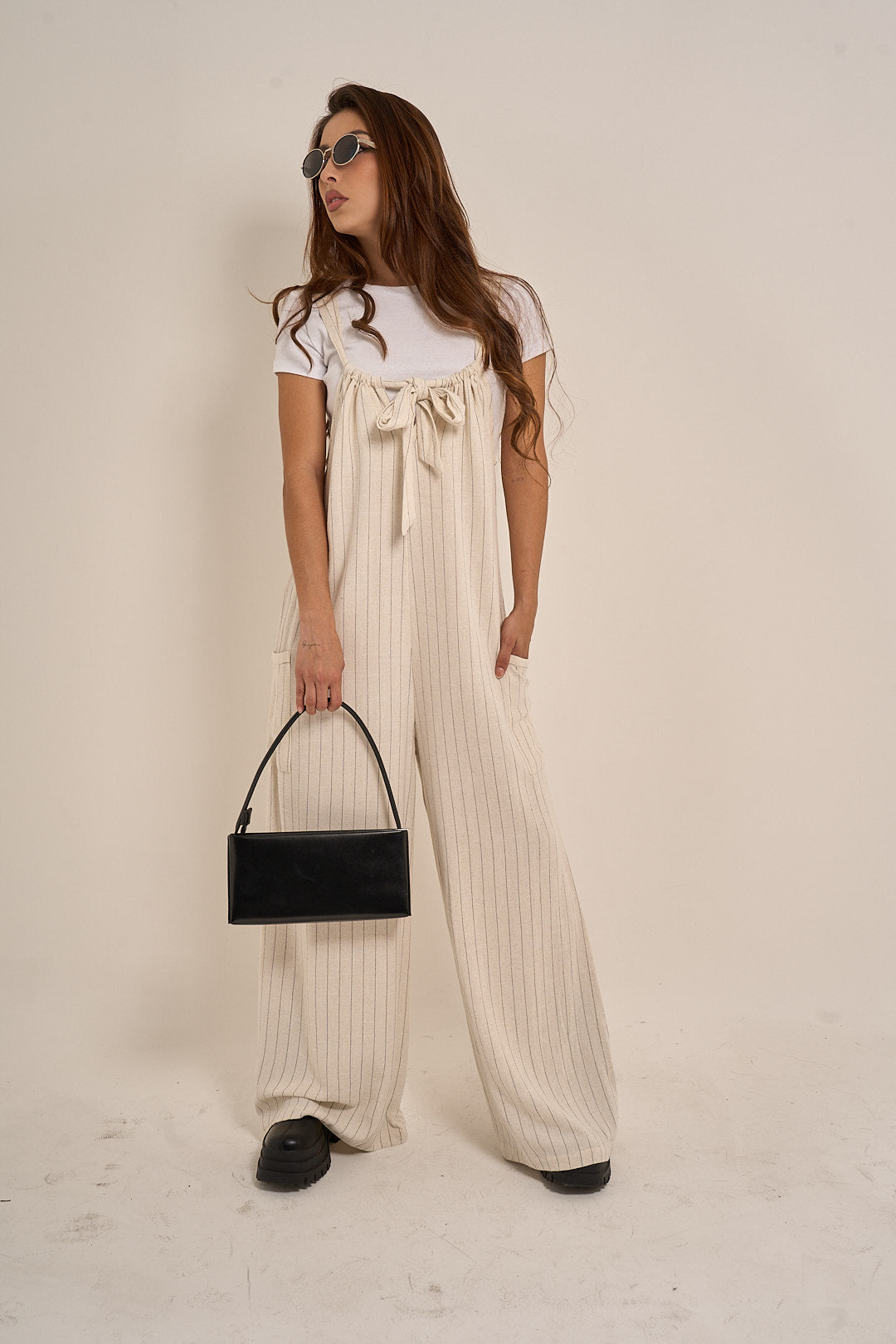 Striped Linen Jumpsuit