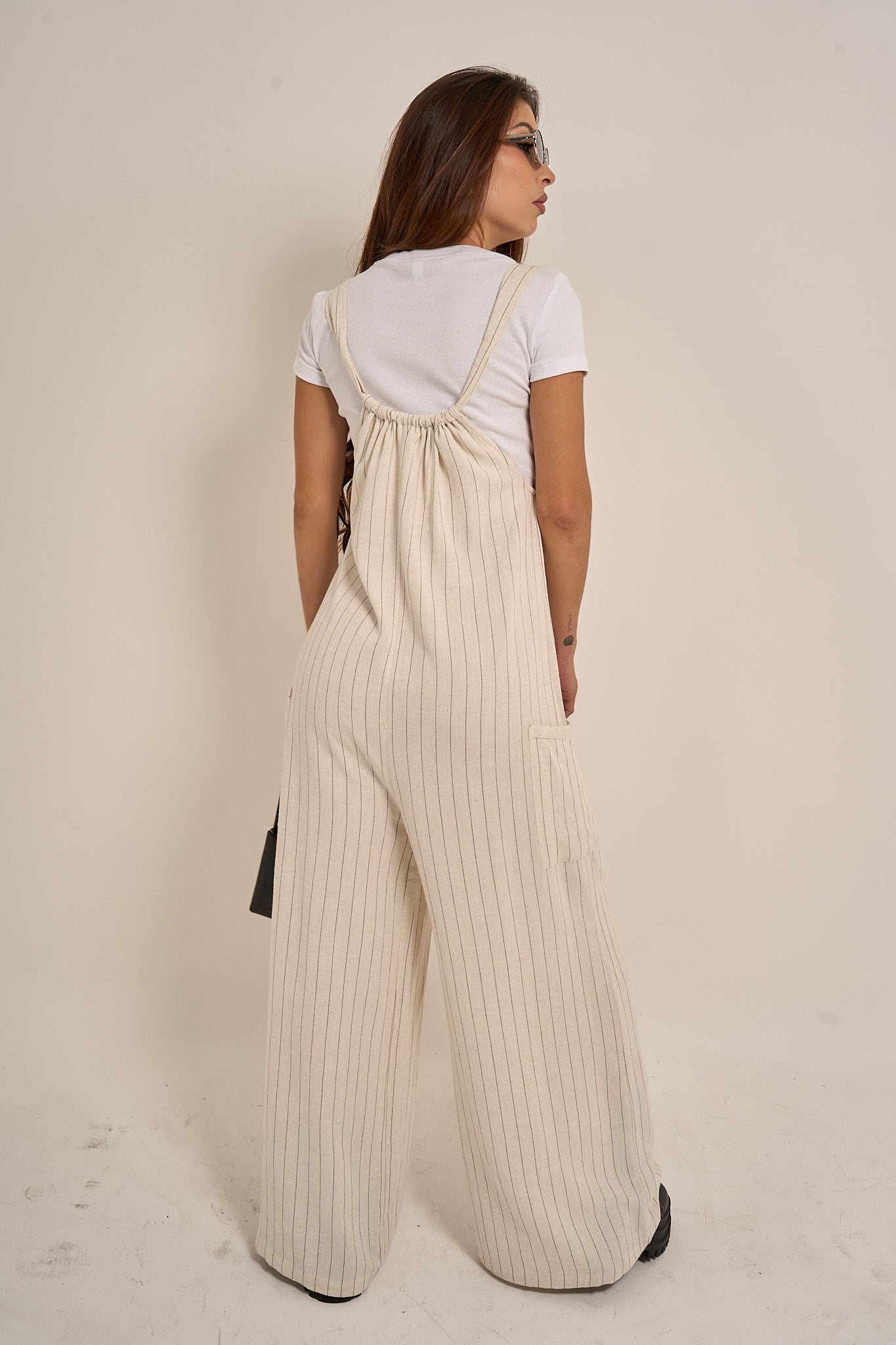 Striped Linen Jumpsuit