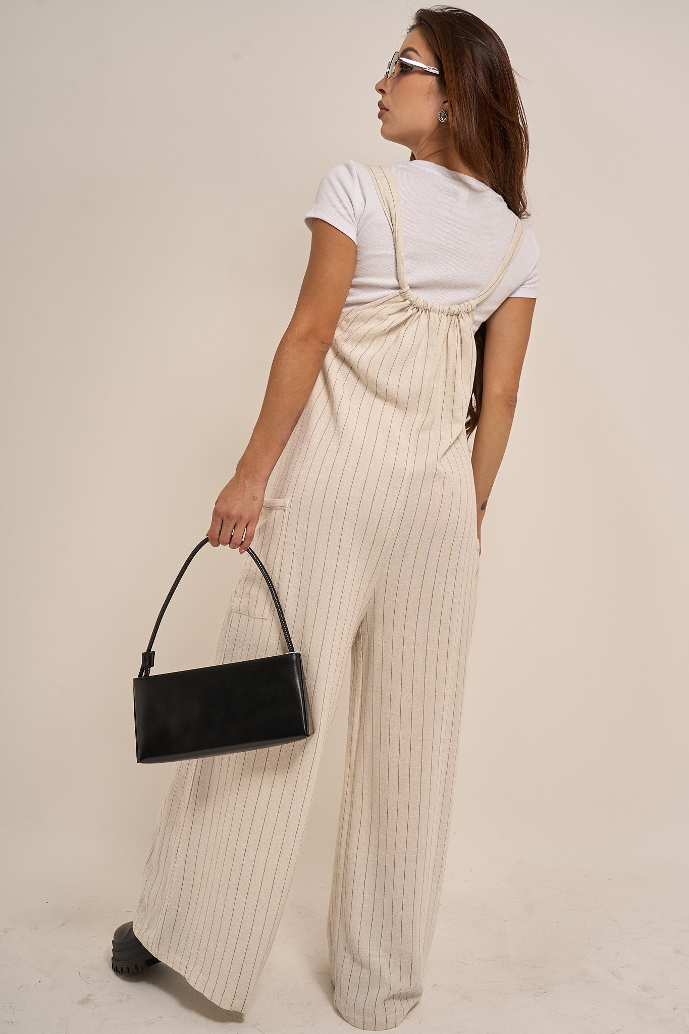 Striped Linen Jumpsuit