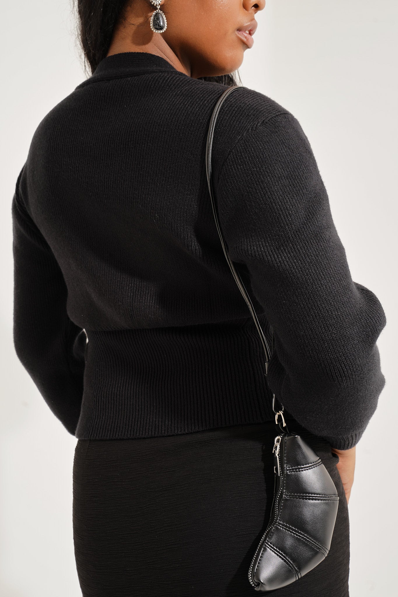 Gold Button Knit Cardigan