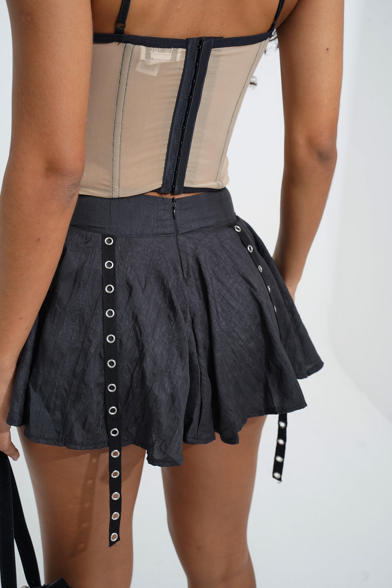 Asym Hem Grunge Mini Skirt