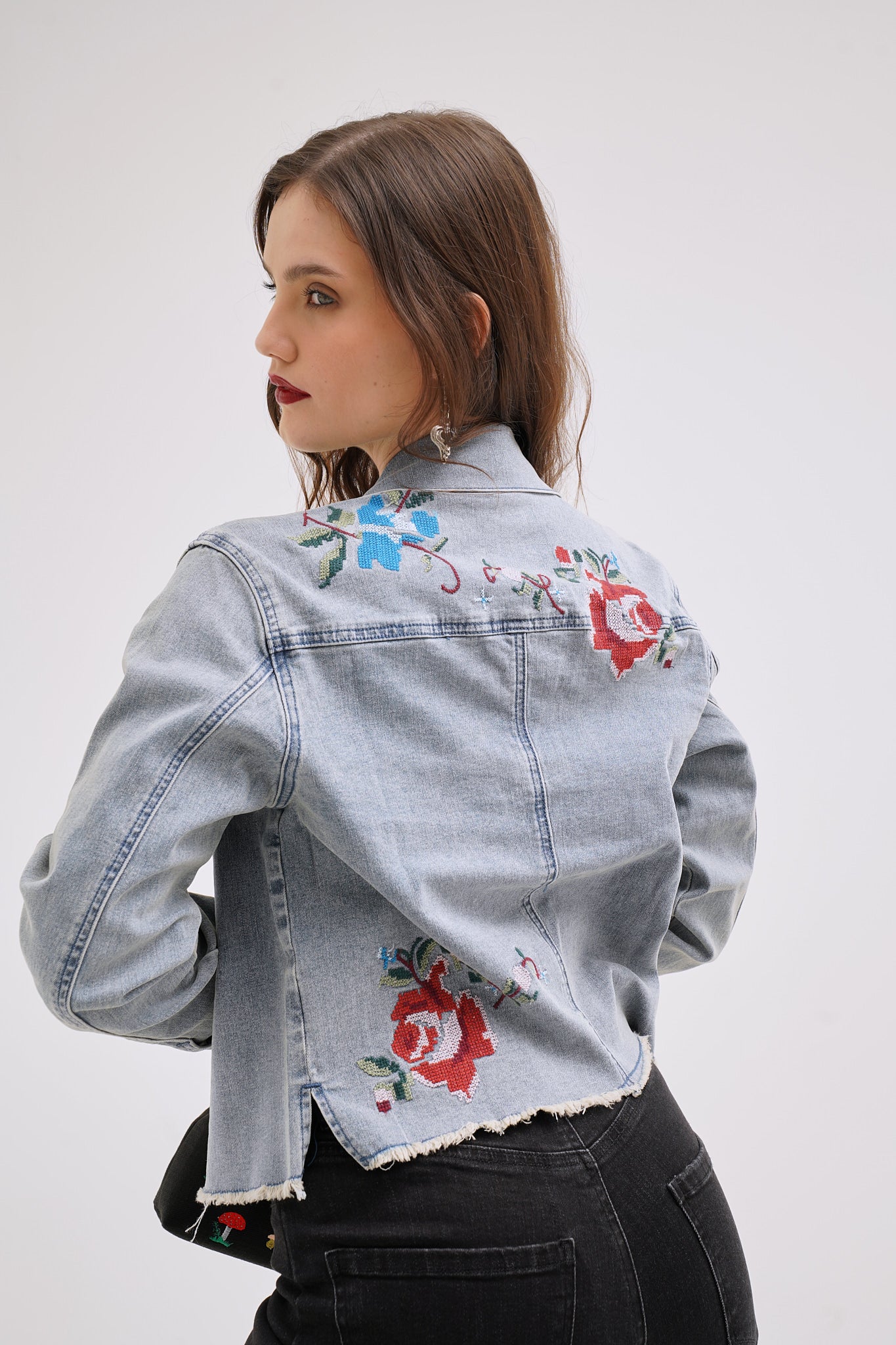 Stylish Embroidered Denim Jacket