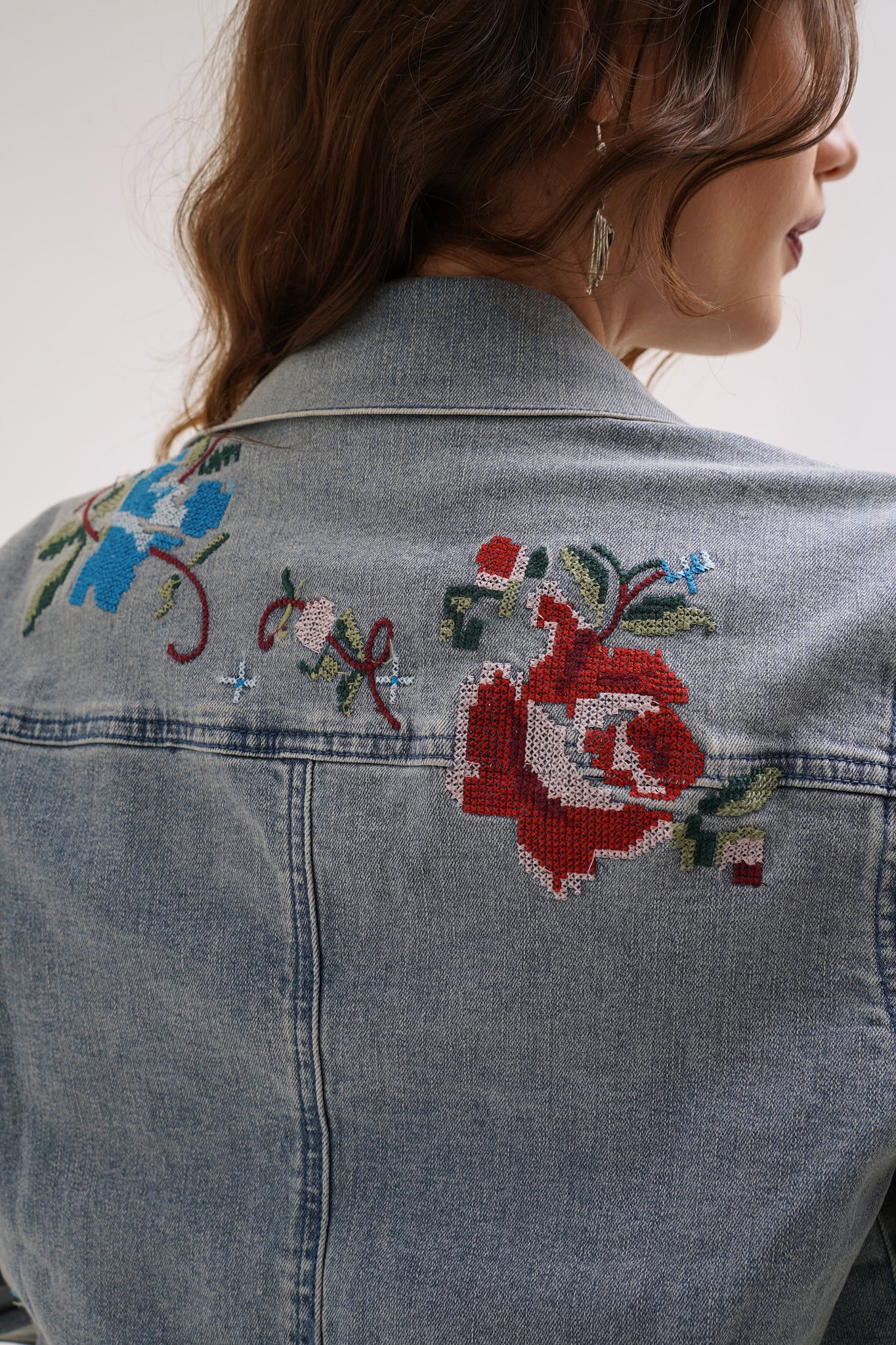 Stylish Embroidered Denim Jacket
