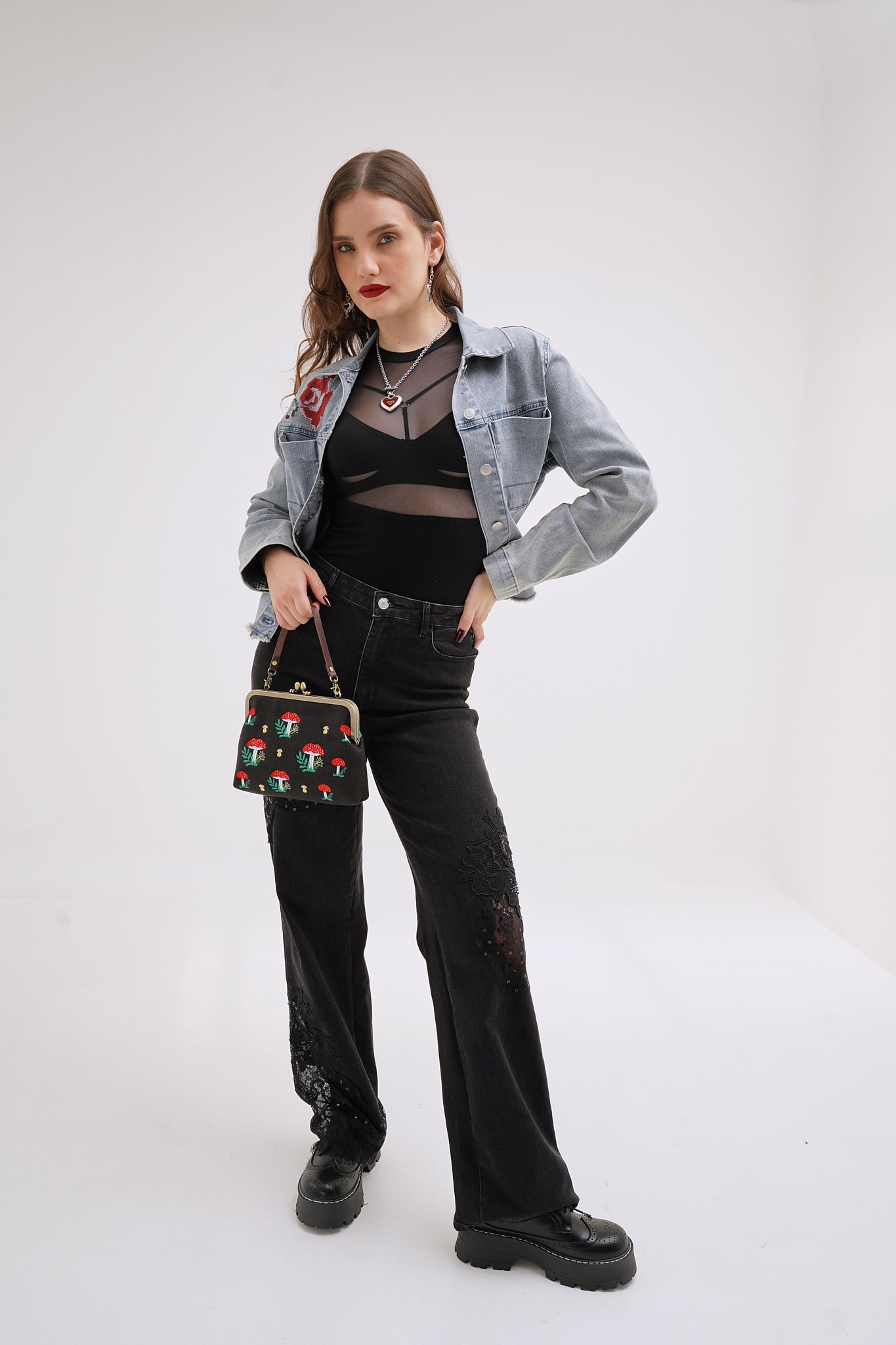 Stylish Embroidered Denim Jacket