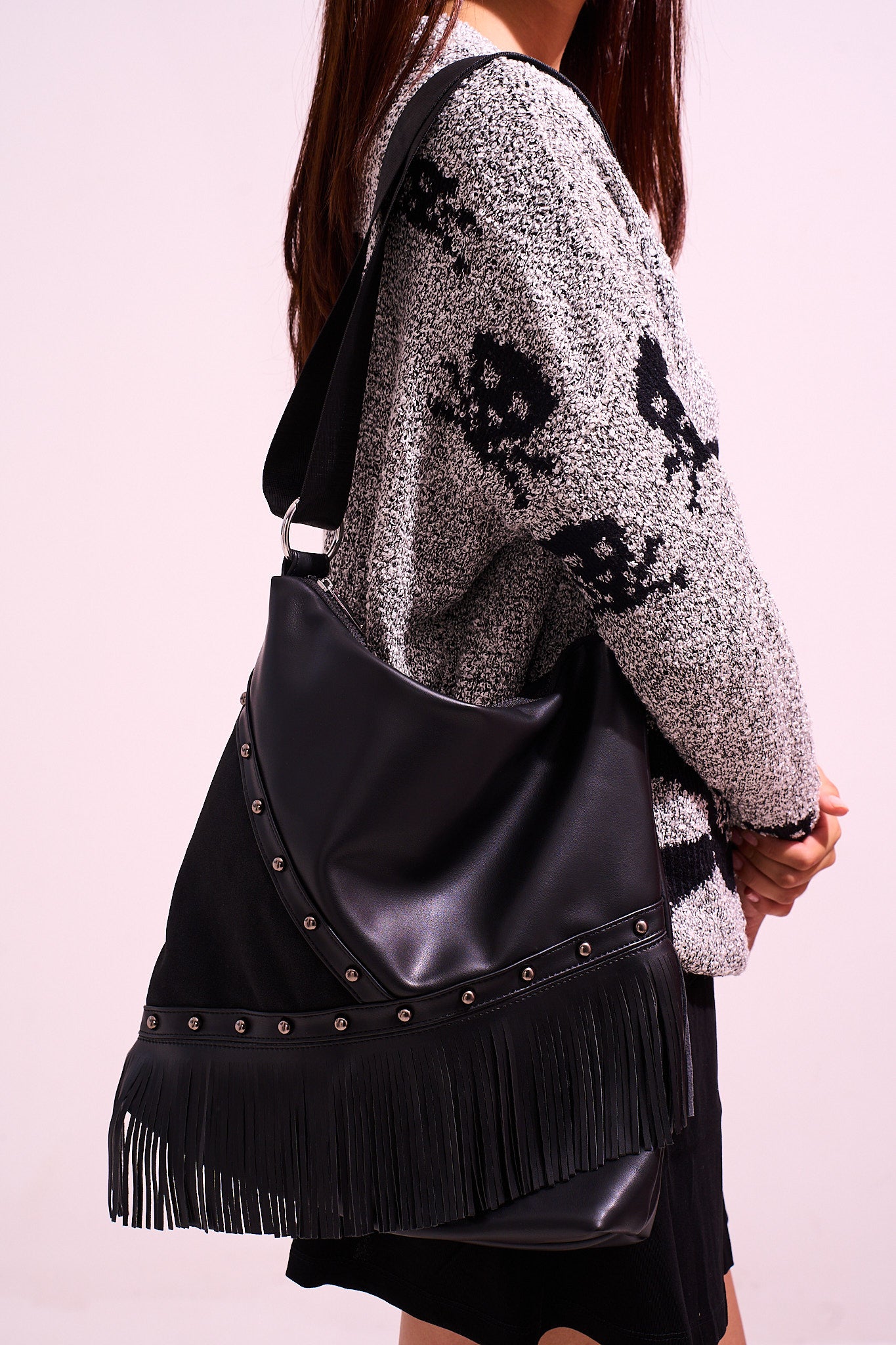 Black Leather with Rivets