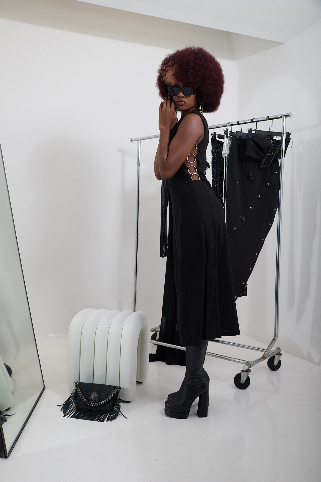 Long Metal Ring Maxi Dress