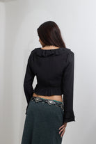 Ruffle Sleeves Crop Top