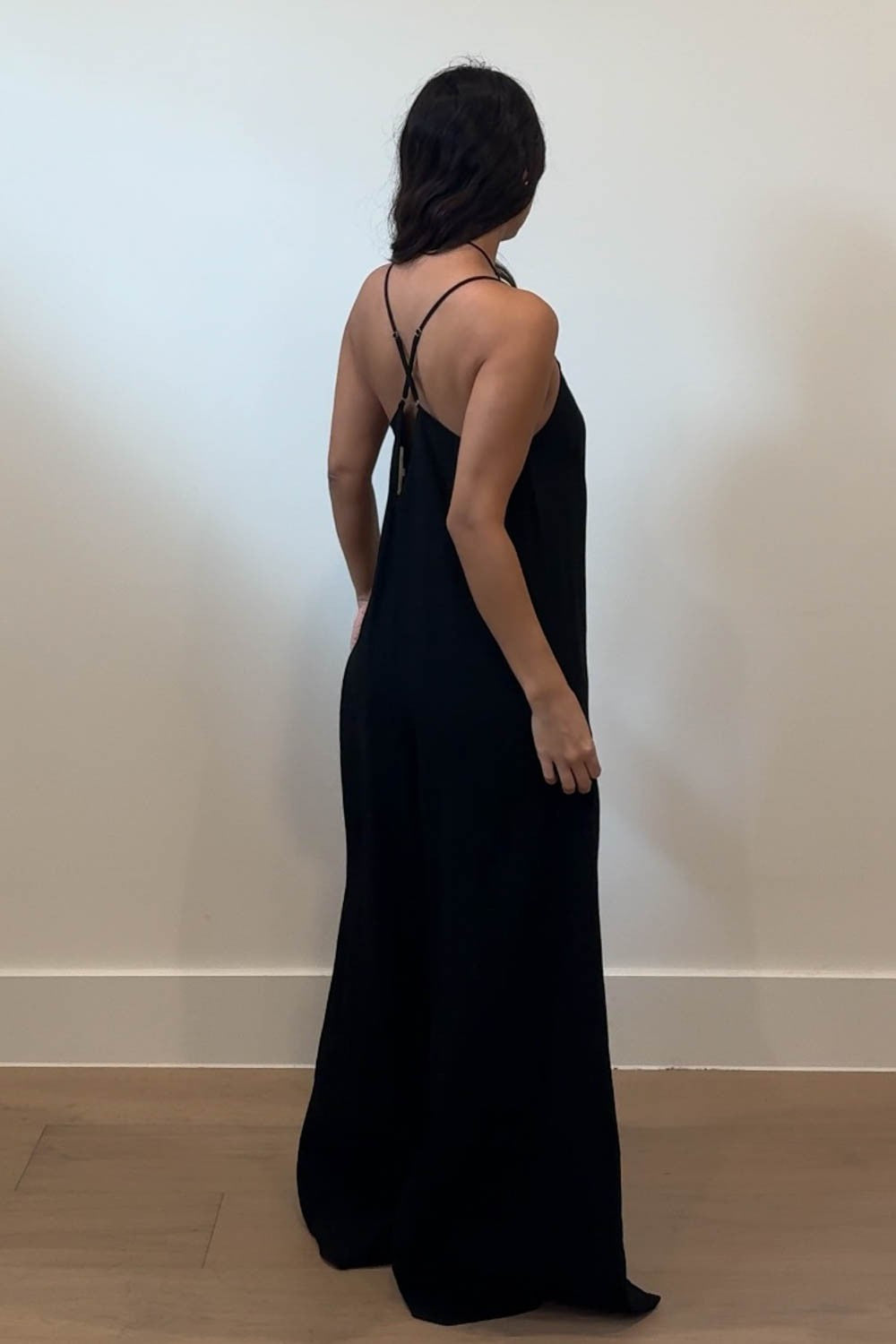 Textured Flowy Long Jumpsuit
