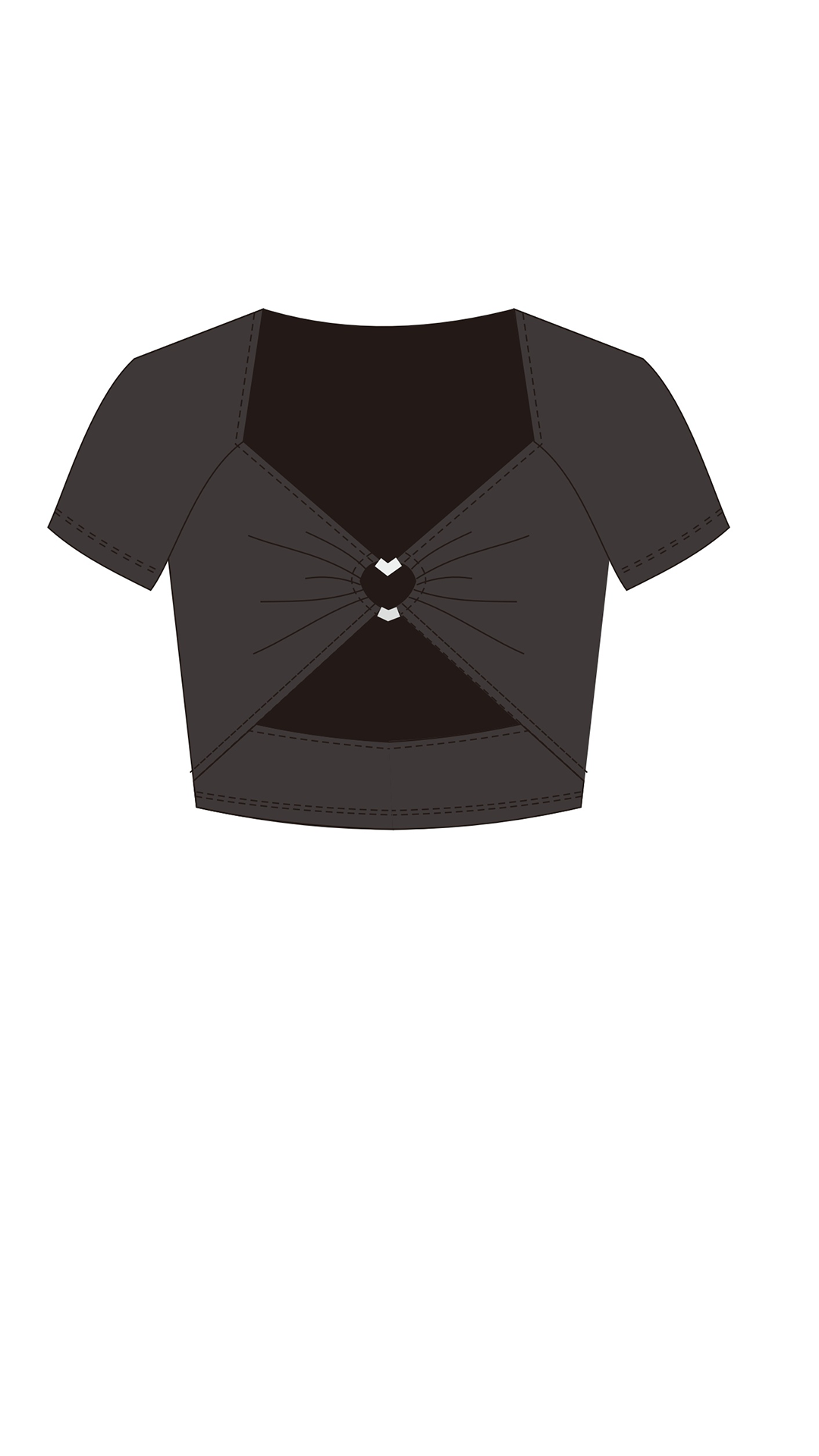 Black Sun Exclusive-Heart Crop Top