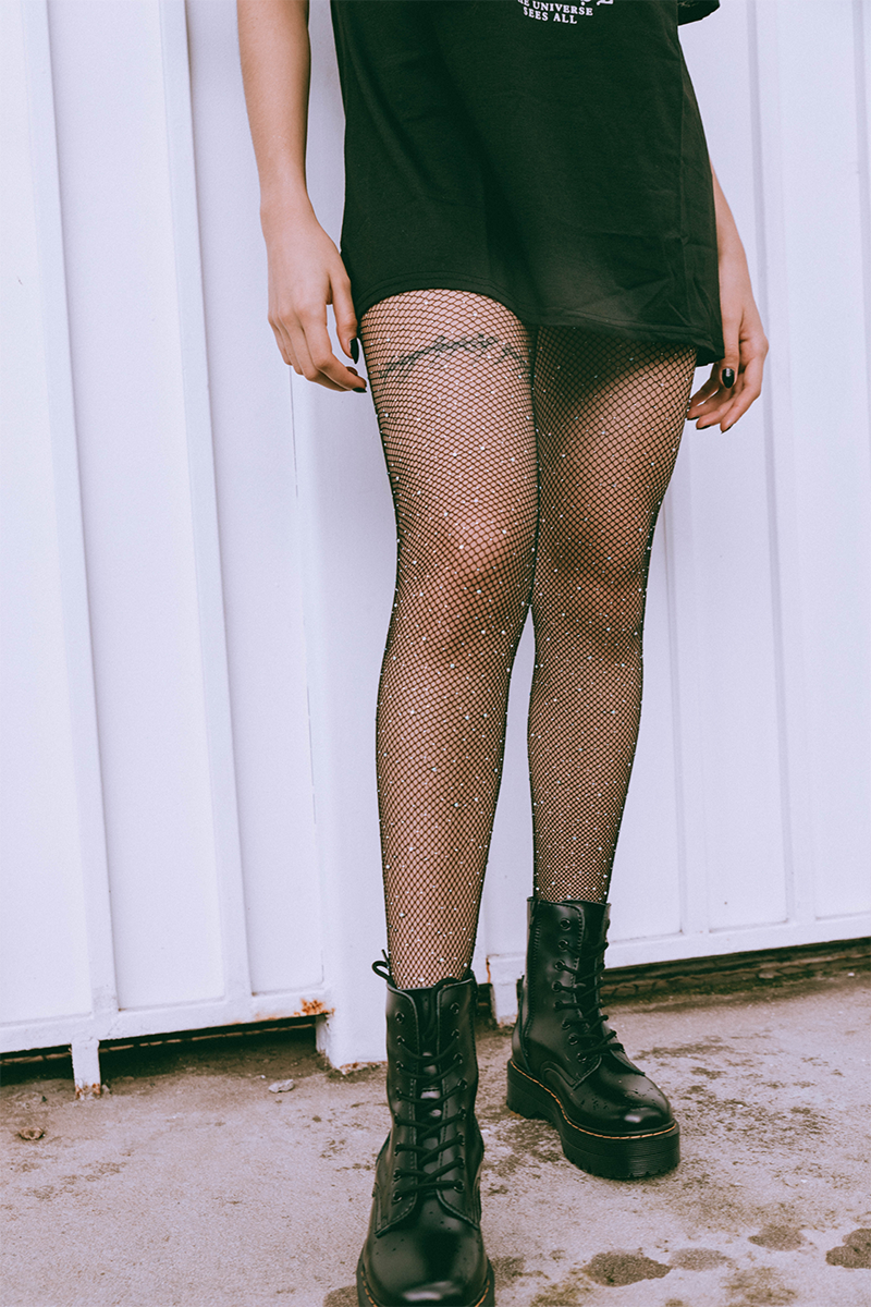 Black Crystal Fishnets