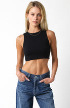 White Halter Crop Top