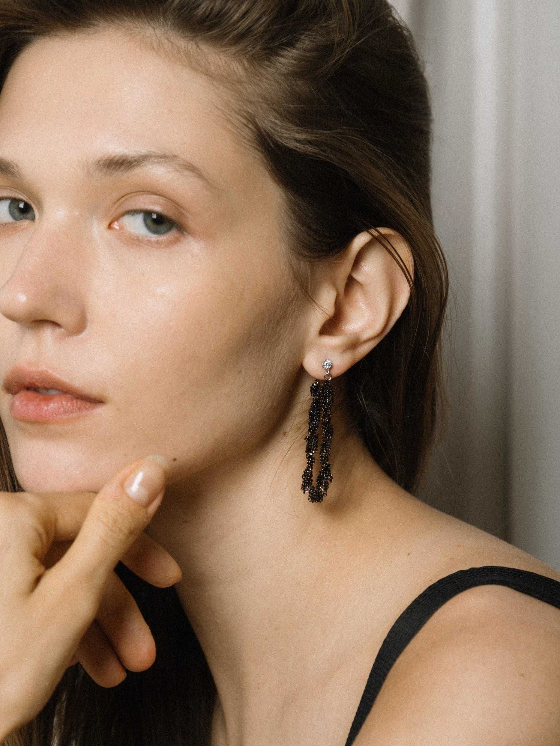 Crystal Cubic Drop Earrings