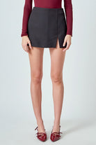 Mini Skort With Slit