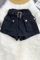 Utility Pocket Belted Shorts