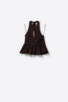 Ruched Halter Peplum Blouse