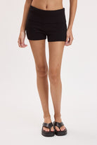 Overfold Knit Micro Shorts
