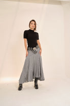 Checkered Cotton Skirt