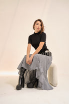 Checkered Cotton Skirt