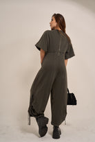 Washed Wide-Leg Jumpsuit