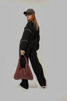 French Terry Wide-Leg Pants