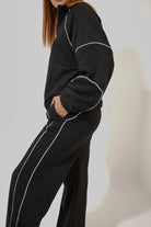 French Terry Wide-Leg Pants