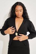 Gold Button Knit Cardigan