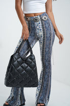 Print Bell Bottom Pants