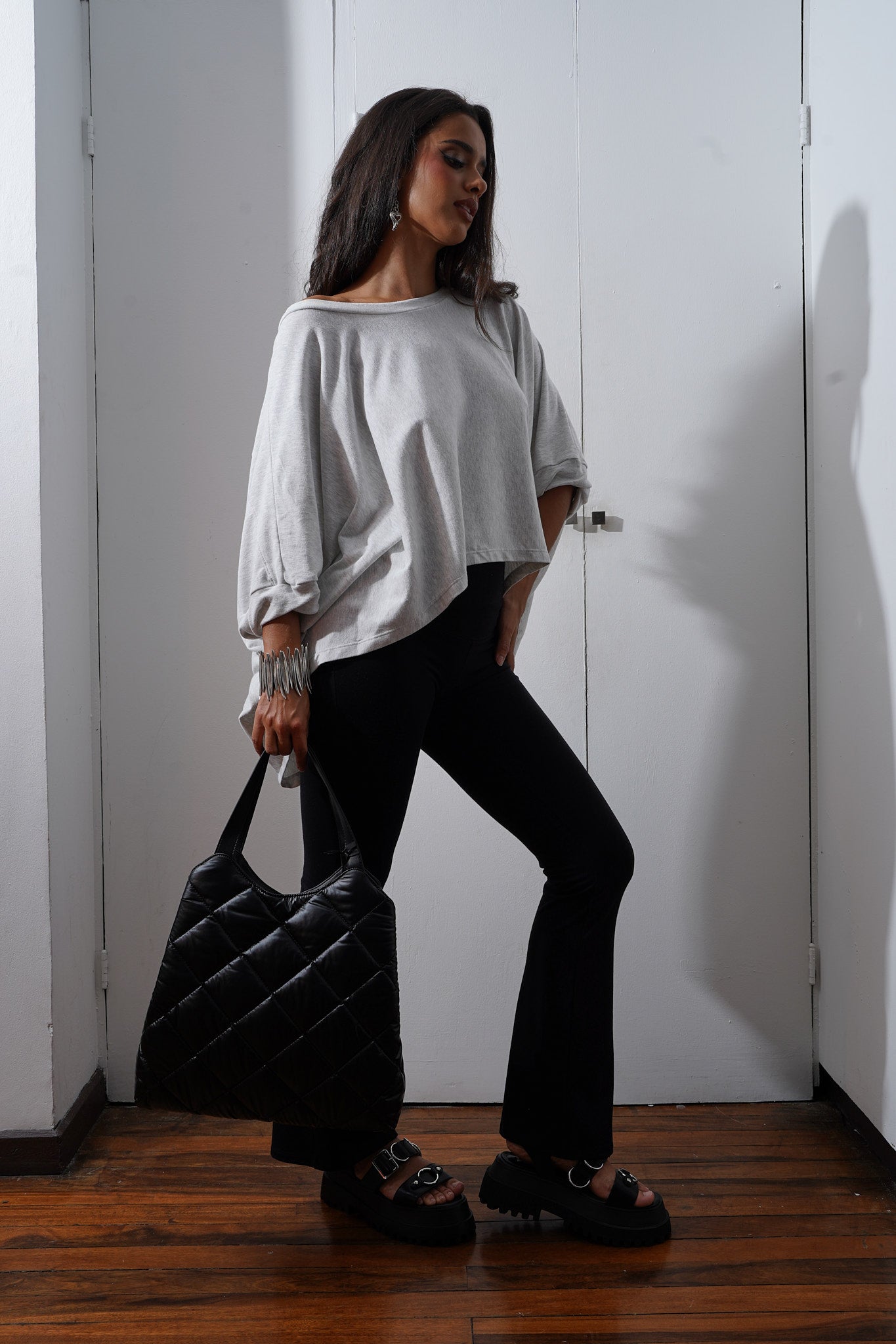 Twist Cuff Oversized Top