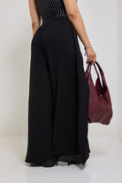 Matte Crepe Overlap Pants