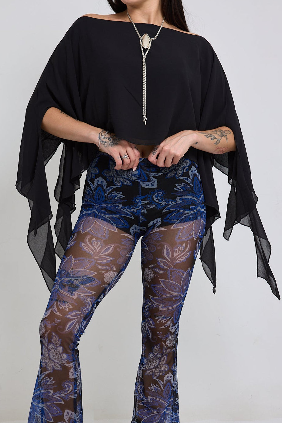 Airy Drape One-Shoulder Blouse