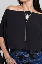 Airy Drape One-Shoulder Blouse