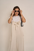 Striped Linen Jumpsuit