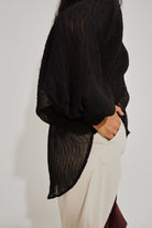 Textured Button-Dow T-Shirt