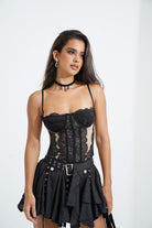 Asym Hem Grunge Mini Skirt