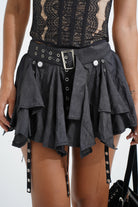 Asym Hem Grunge Mini Skirt